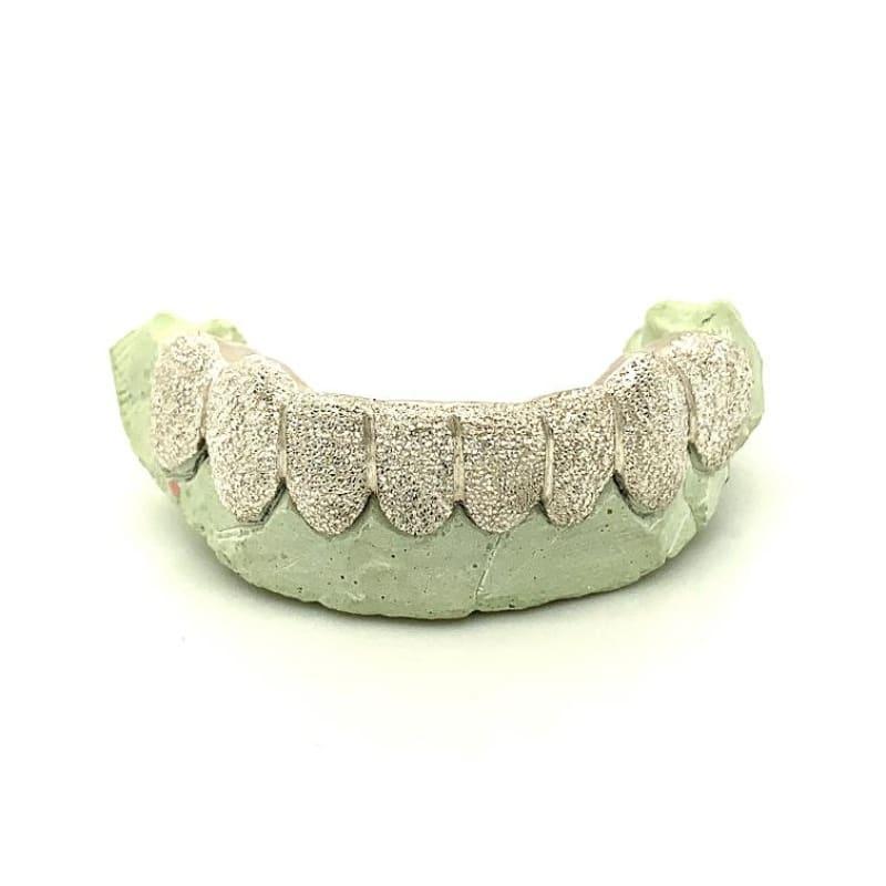 8pc Silver Diamond Dust Grillz - Seattle Gold Grillz