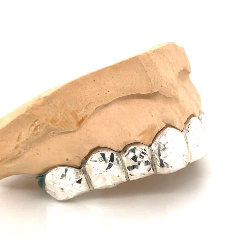 8pc Silver Sunburst Top Grillz - Seattle Gold Grillz