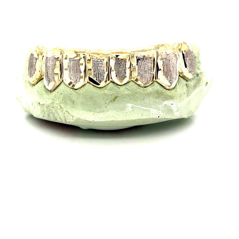 8pc Two Tone Dusted Grillz - Seattle Gold Grillz