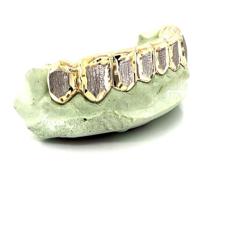 8pc Two Tone Dusted Grillz - Seattle Gold Grillz