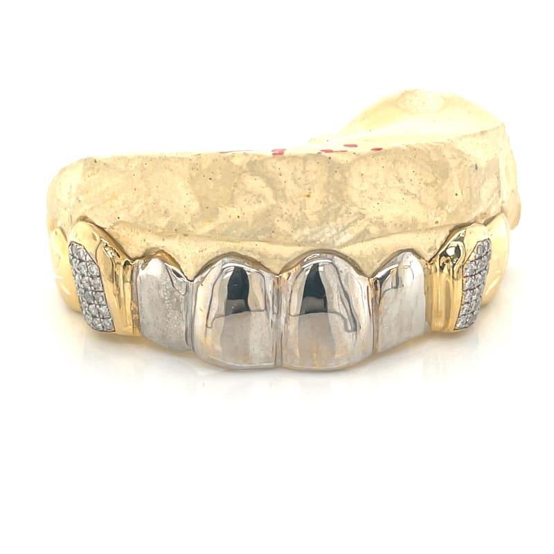 8pc Two Tone Regal Top Grillz - Seattle Gold Grillz