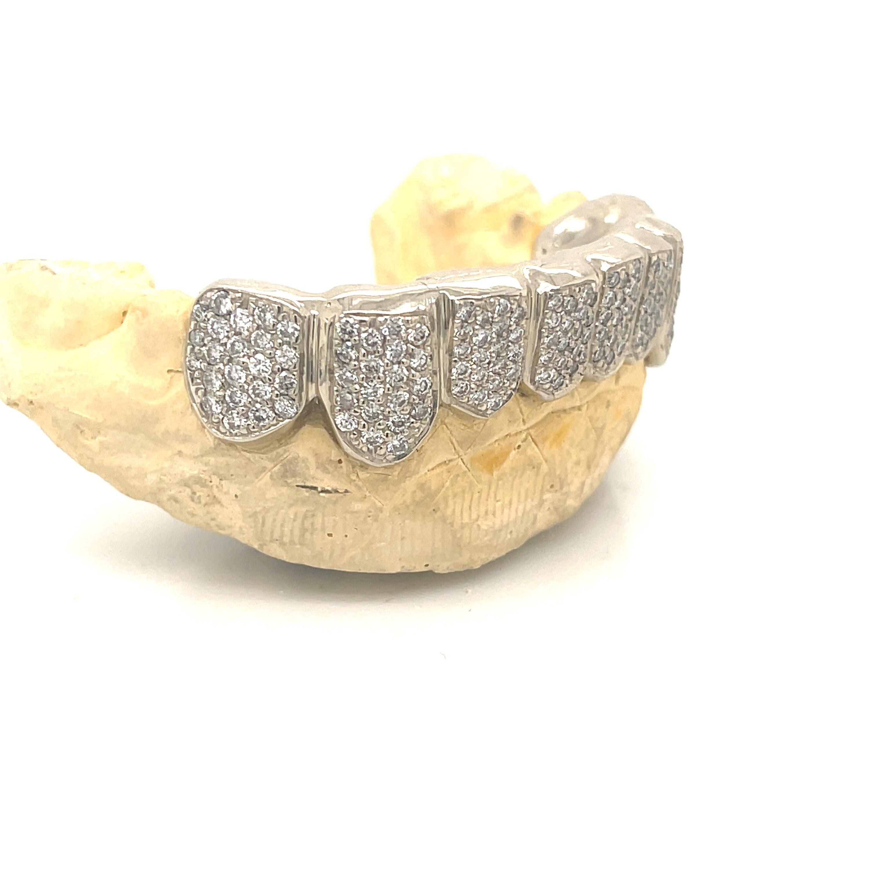8pc White Gold Box Set Bottom Grillz - Seattle Gold Grillz