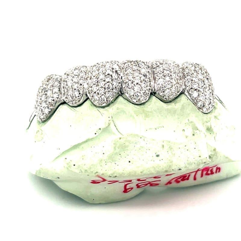 8pc White Gold Diamond Bottom Grillz - Seattle Gold Grillz