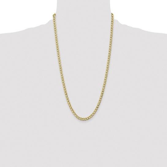 14k 5.25mm Semi-Solid Curb Link Chain