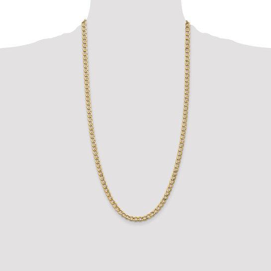 14k 5.25mm Semi-Solid Curb Link Chain