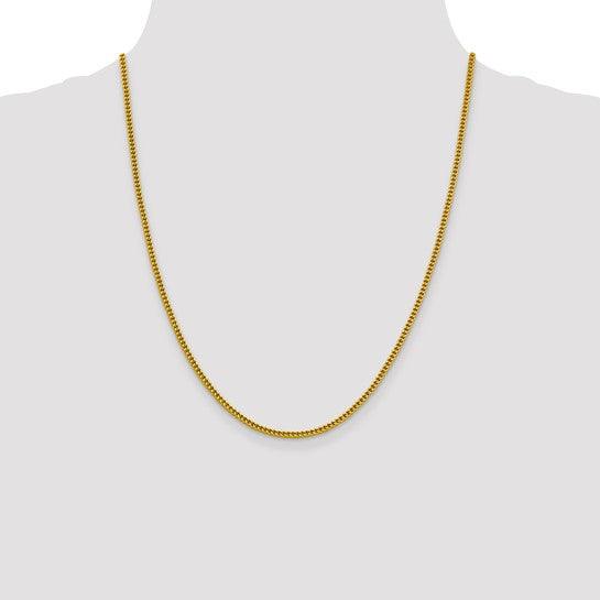 14k 2.2mm Semi-Solid Franco Chain