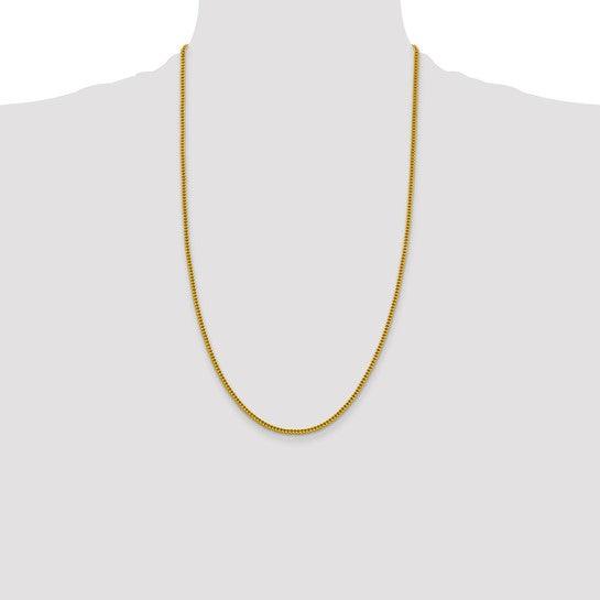 14k 2.2mm Semi-Solid Franco Chain