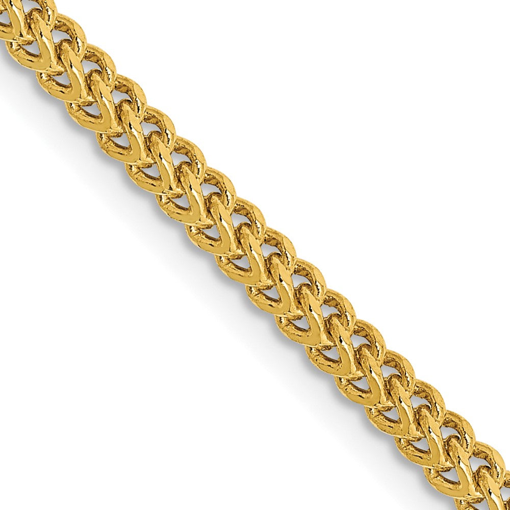 14K Yellow Gold Semi-Solid Franco Chain — 2.2 mm