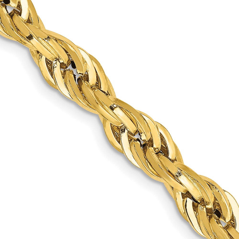 14K Yellow Gold Semi-Solid Rope Chain — 5.4 mm