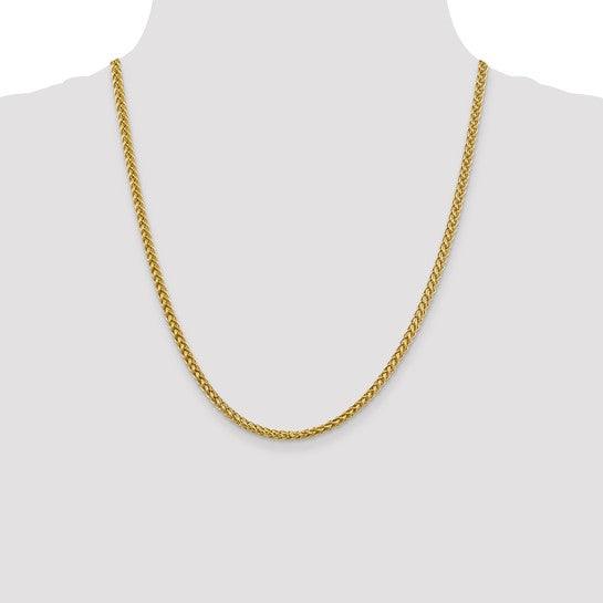 14k 4.30mm Semi-solid 3-Wire Wheat Chain