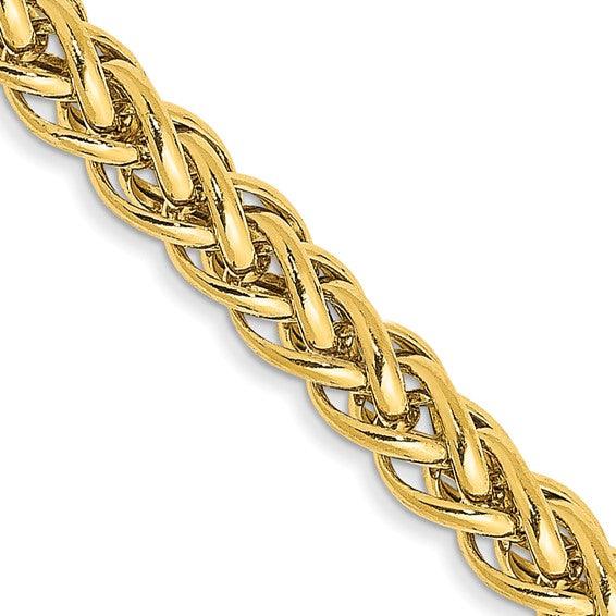 14k 4.30mm Semi-solid 3-Wire Wheat Chain
