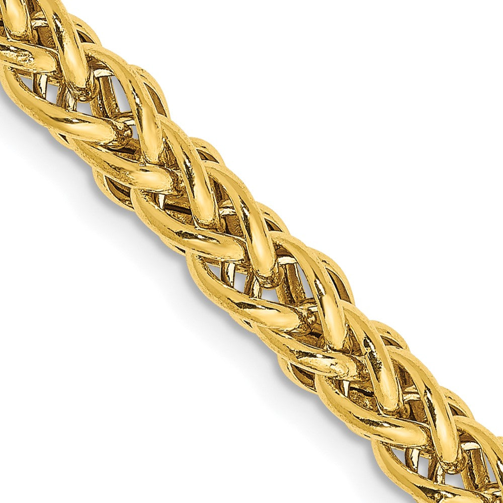 14K Yellow Gold Semi-Solid 3-Wire Wheat Chain — 4.65 mm
