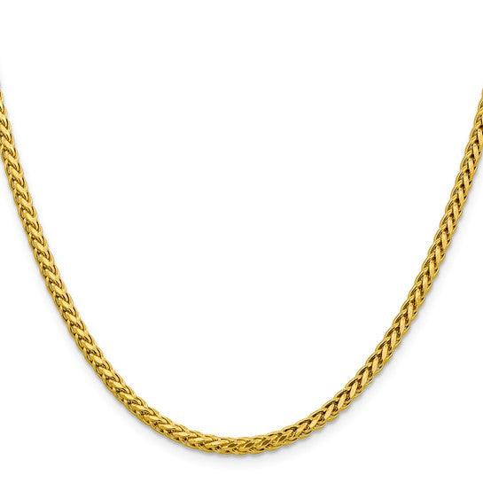 14k 3.10mm Semi-solid Diamond Cut Wheat Chain