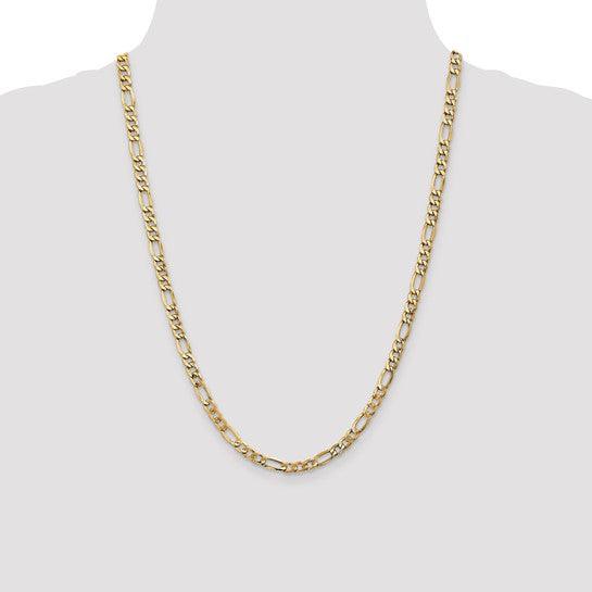 14k 5.75mm Semi-Solid Figaro Chain