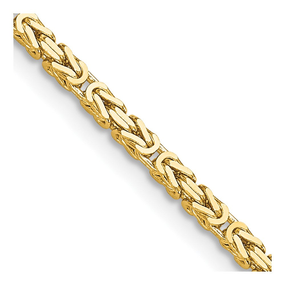 14K Yellow Gold Byzantine Chain — 2 mm