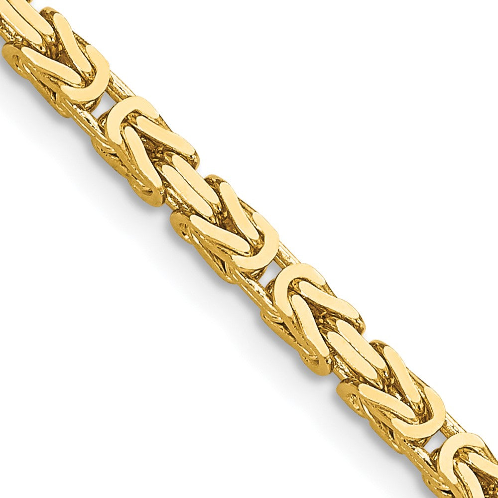 14K Yellow Gold Byzantine Chain — 2.5 mm