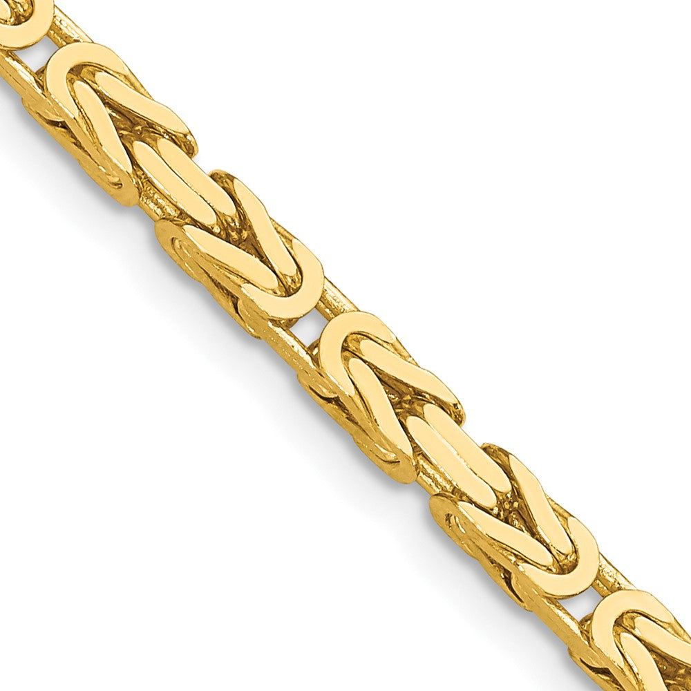 14K Yellow Gold Byzantine Chain — 3.25 mm