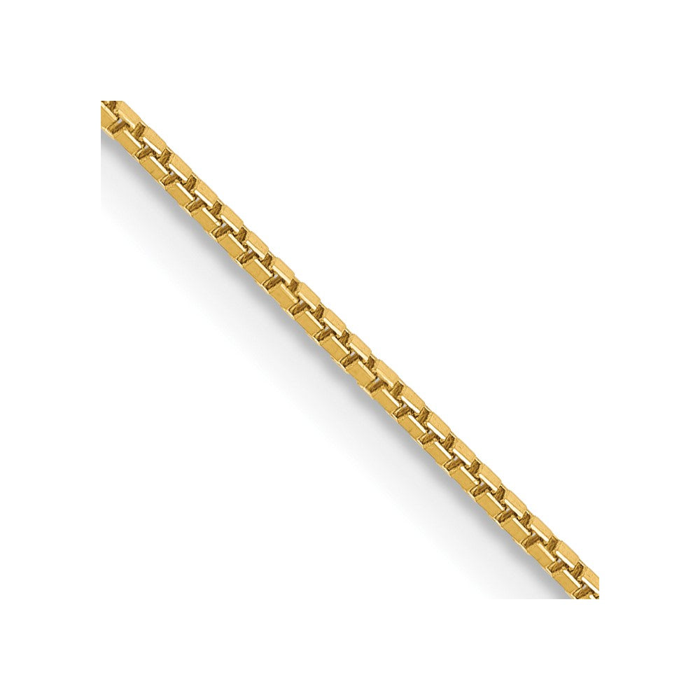 14K Yellow Gold Box Chain — 0.9 mm