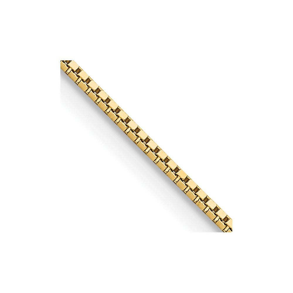 14K Yellow Gold Box Chain — 0.95 mm