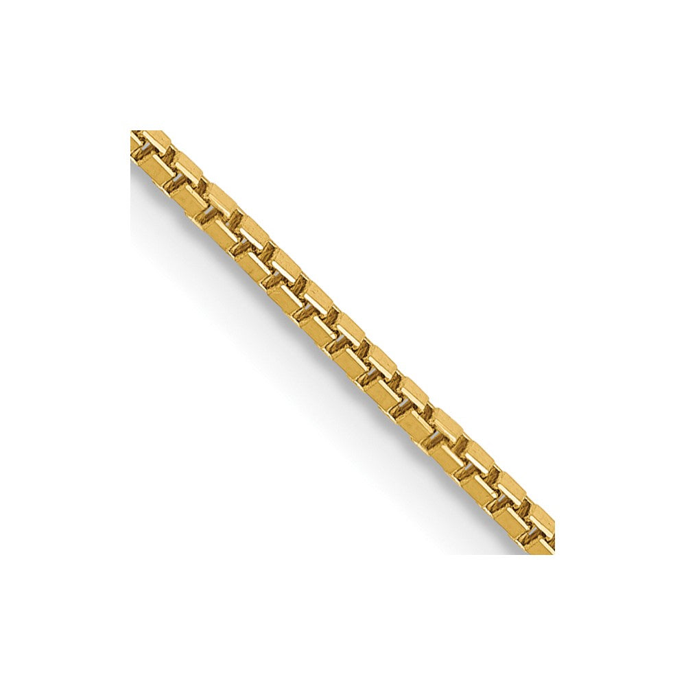 14K Yellow Gold Box Chain — 1.05 mm