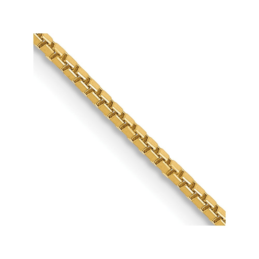 14K Yellow Gold Box Chain — 1.1 mm