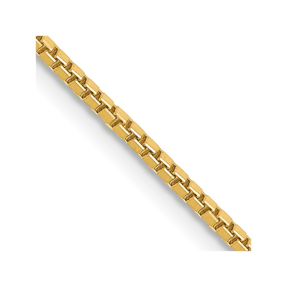 14K Yellow Gold Box Chain — 1.3 mm