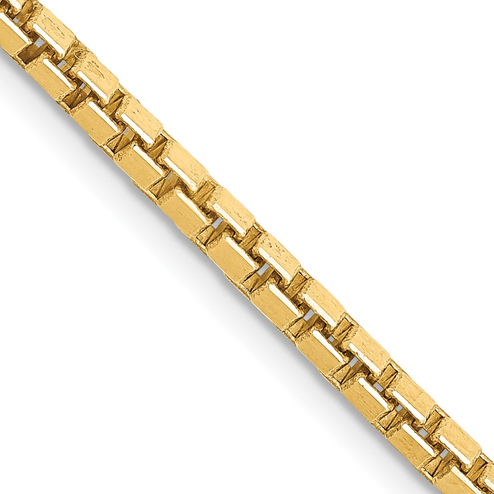 14K Yellow Gold Box Chain — 2.5 mm