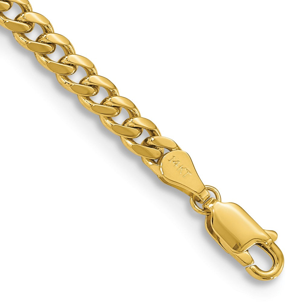 14K Yellow Gold Solid Miami Cuban Link Bracelet — 4.25 mm