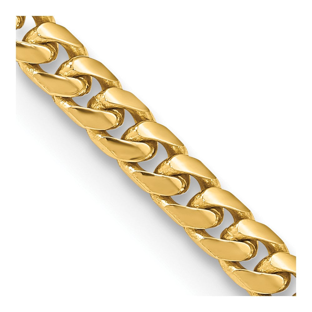 14K Yellow Gold Solid Miami Cuban Link Chain — 4.3 mm
