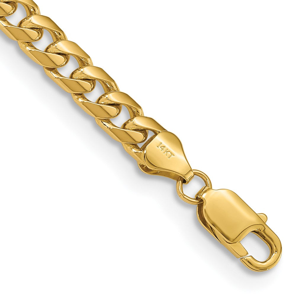 14K Yellow Gold Solid Miami Cuban Link Bracelet — 6.25 mm