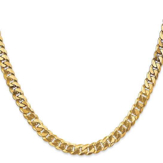 14k 6.25mm Beveled Curb Chain