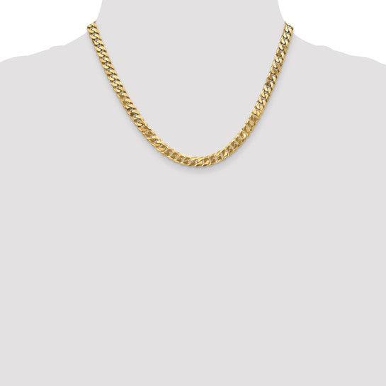 14k 6.25mm Beveled Curb Chain