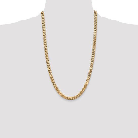 14k 6.25mm Beveled Curb Chain
