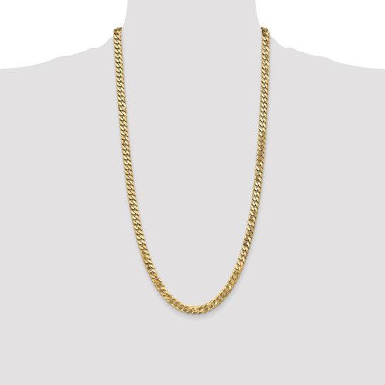 14k 6.25mm Beveled Curb Chain