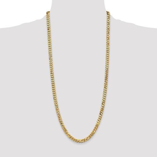 14k 6.25mm Beveled Curb Chain