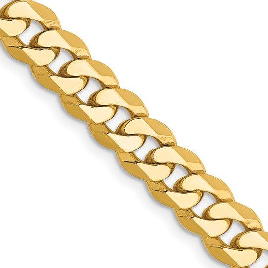 14k 6.25mm Beveled Curb Chain