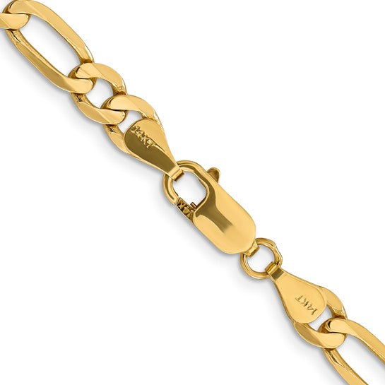 14k 6.25mm Flat Figaro Chain