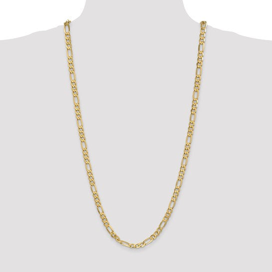 14k 6.25mm Flat Figaro Chain