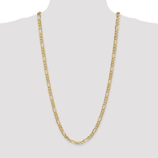14k 6.25mm Flat Figaro Chain