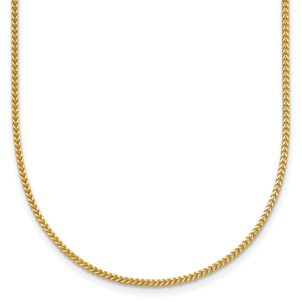 14K Yellow Gold Franco Chain — 0.9 mm