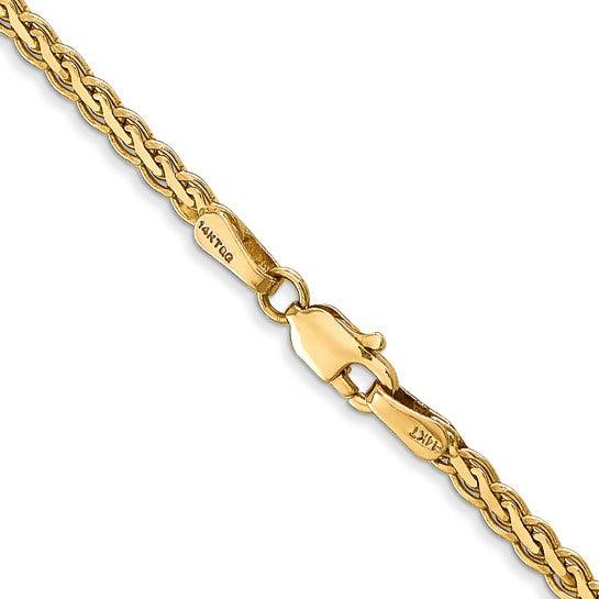14k 2.3mm Flat Wheat Chain