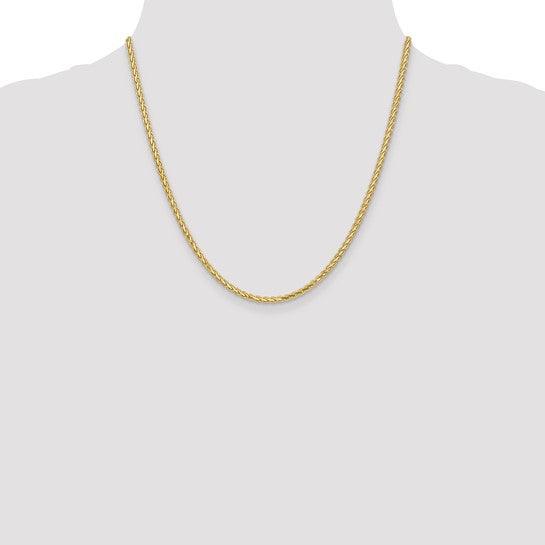 14k 2.8mm Flat Wheat Chain