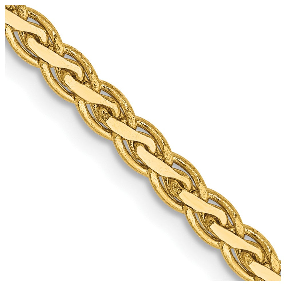 14K Yellow Gold Flat Wheat Chain — 2.8 mm