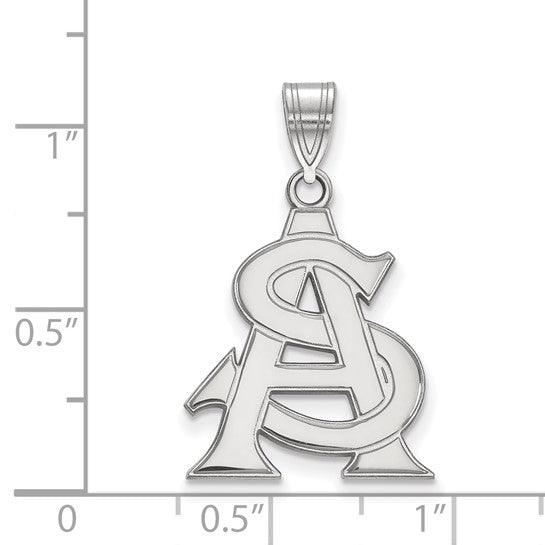 White Gold Arizona State University Pendant