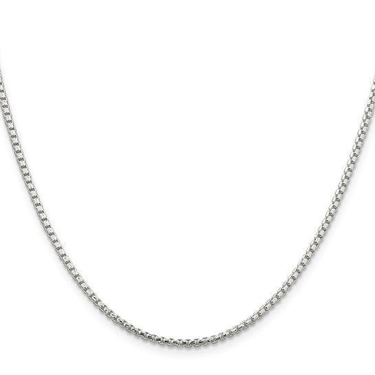 Sterling Silver 2.0mm Diamond-cut Box Chain