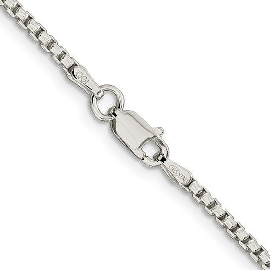 Sterling Silver 2.0mm Diamond-cut Box Chain