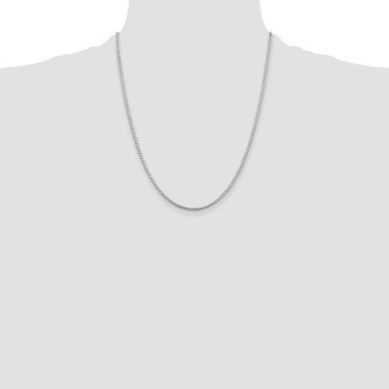 Sterling Silver 2.0mm Diamond-cut Box Chain
