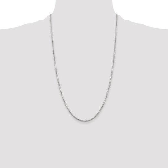 Sterling Silver 2.0mm Diamond-cut Box Chain
