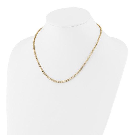 14k Lab Grown Diamond Graduated with 2" extension Necklace