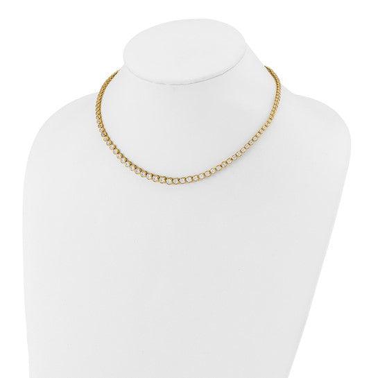 14k Lab Grown Diamond Graduated with 2" extension Necklace